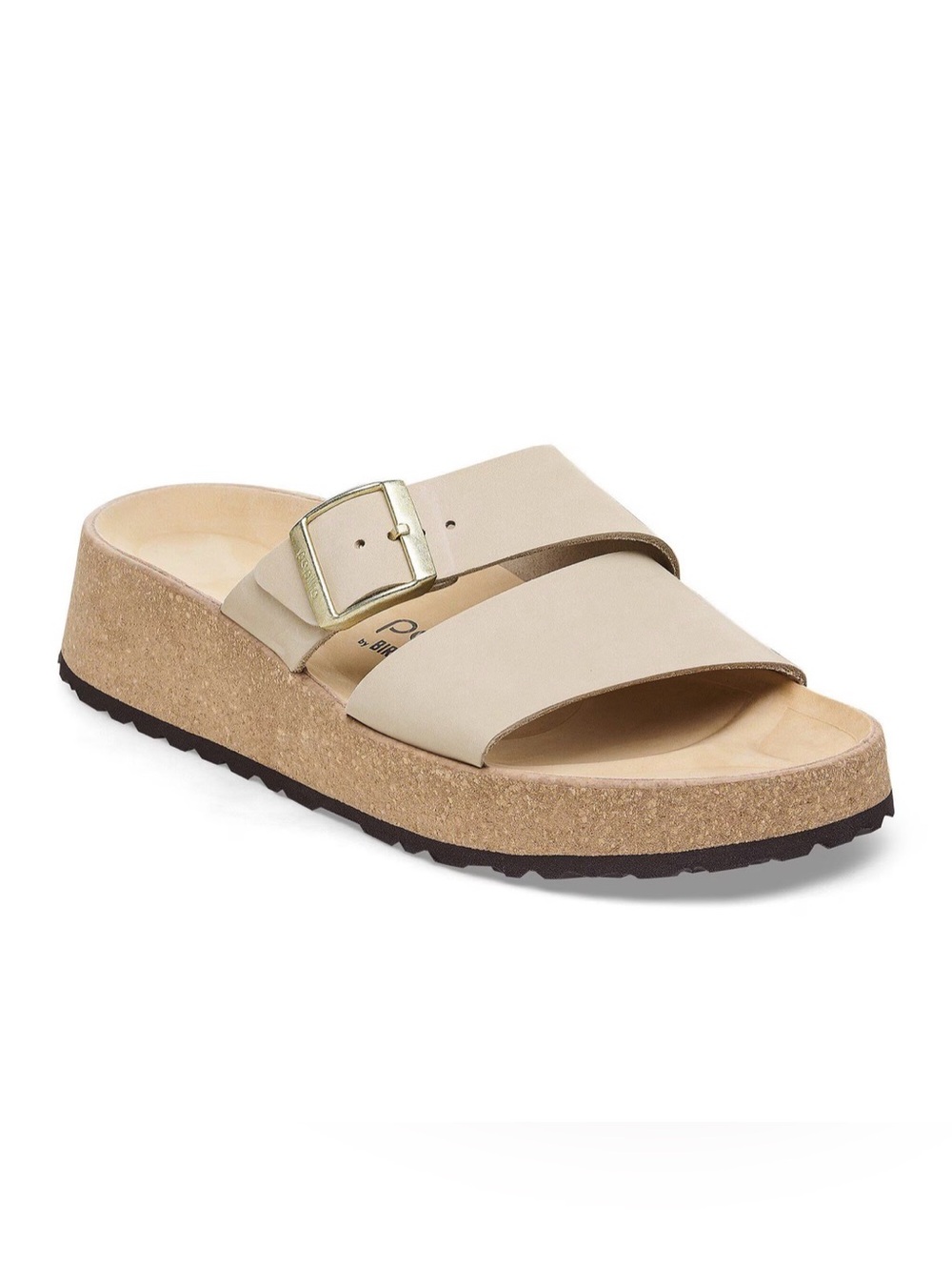 Birkenstock Amina Women’s Beige Papillo Sandal Gold Buckle size 42 11 11.5 new